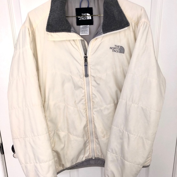 NORTH FACE DOWN COAT | CREAM | women’s L - Picture 1 of 4